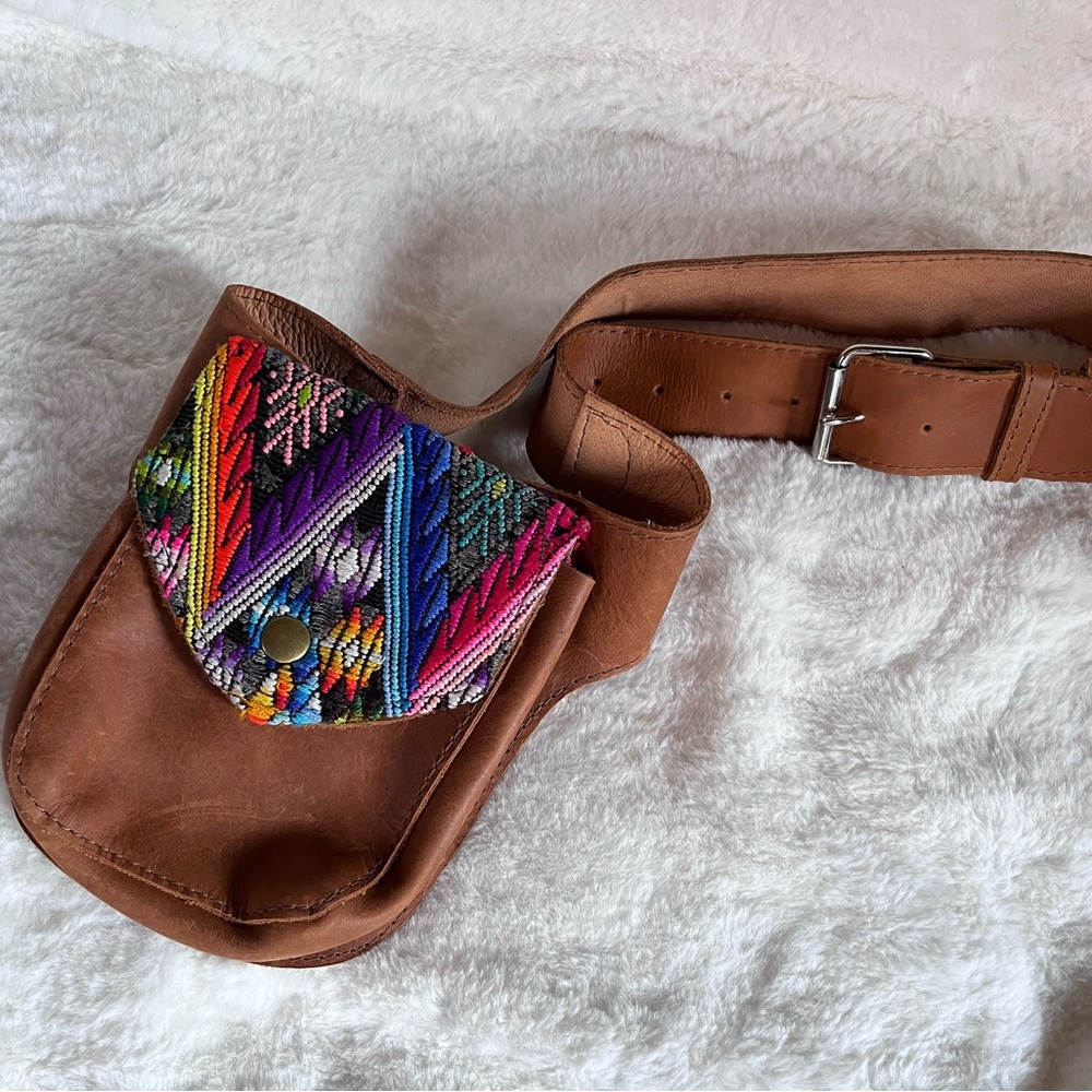 Nena & co leather hip satchel